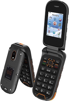 Rugged Flip Phone 4G GSM Military Grade ATT Mobile, Cicket, Metro, Straight Talk