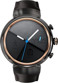 ASUS ZenWatch 3 WI503Q-GL-DB 1.39-inch AMOLED Smart Watch with Dark Brown Leather Strap