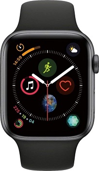 Apple Watch Series 4 (GPS, 40MM) - Space Gray Aluminum Case with Black Sport Band (Renewed)