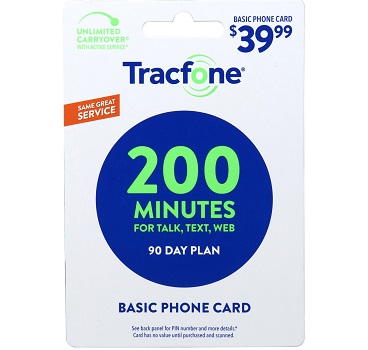 Tracfone 200 minute 39.99